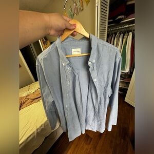 AMERICAN EAGLE striped oxford button down
